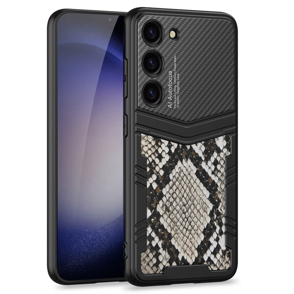 GKK til Samsung Galaxy S23 PU læderbelagt PC TPU Hybrid telefontaske Tekstureret stødfast cover GKK til Samsung Galaxy S23 PU læderbelagt PC TPU Hybrid telefontaske Tekstureret stødfast cover